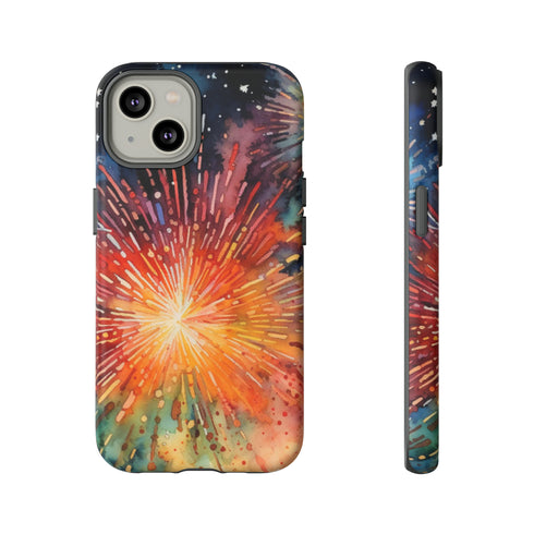 Summer Fireworks in Watercolor - Impact Resistant Phone Case